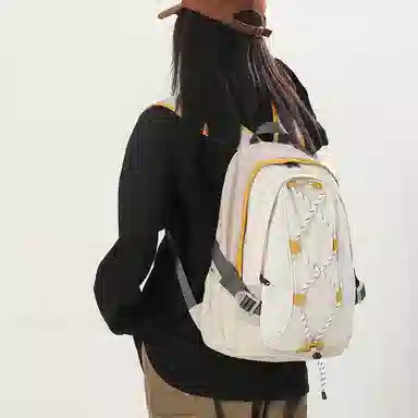 尼格尔 潮流时尚双肩包旅游休闲背包通勤大容量初高中学生书 尼龙 男女同款情侣款 多色