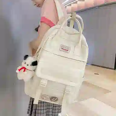 尼格尔大容量双肩包女高中生尼龙电脑旅行背包初中生书包女大学生韩版高颜值 多色