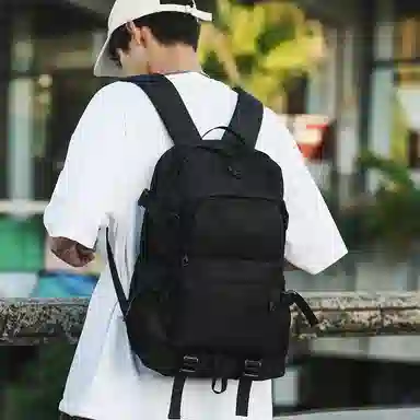 尼格尔日系潮流机能背包男双肩包大容量 尼龙旅行包大中学生书包潮牌休闲男包