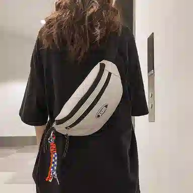 尼格尔手机腰包潮牌男士胸包日系简约轻便尼龙单肩小背包女休闲运动斜挎包男女同款情侣款 多色