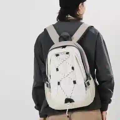 尼格尔 潮流时尚双肩包旅游休闲背包通勤大容量初高中学生书 尼龙 男女同款情侣款 多色