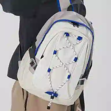 尼格尔 潮流时尚双肩包旅游休闲背包通勤大容量初高中学生书 尼龙 男女同款情侣款 多色