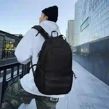 尼格尔 日系双肩包潮酷大学生书包高中生休闲旅行电脑背包大容量 尼龙 男女同款情侣款 多色