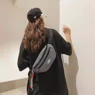 尼格尔手机腰包潮牌男士胸包日系简约轻便尼龙单肩小背包女休闲运动斜挎包男女同款情侣款 多色