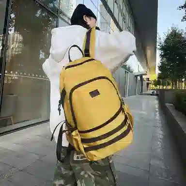 尼格尔 日系双肩包潮酷大学生书包高中生休闲旅行电脑背包大容量 尼龙 男女同款情侣款 多色