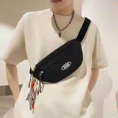 尼格尔手机腰包潮牌男士胸包日系简约轻便尼龙单肩小背包女休闲运动斜挎包男女同款情侣款 多色