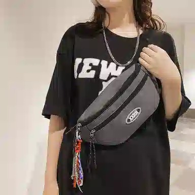 尼格尔手机腰包潮牌男士胸包日系简约轻便尼龙单肩小背包女休闲运动斜挎包男女同款情侣款 多色