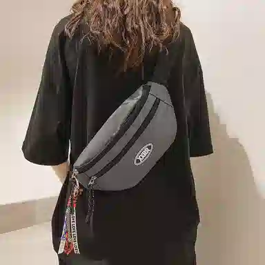 尼格尔手机腰包潮牌男士胸包日系简约轻便尼龙单肩小背包女休闲运动斜挎包男女同款情侣款 多色