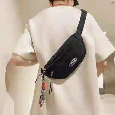 尼格尔手机腰包潮牌男士胸包日系简约轻便尼龙单肩小背包女休闲运动斜挎包男女同款情侣款 多色