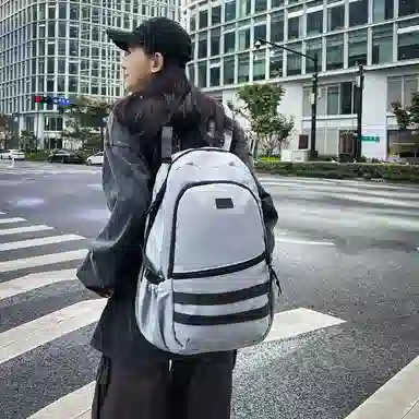 尼格尔 日系双肩包潮酷大学生书包高中生休闲旅行电脑背包大容量 尼龙 男女同款情侣款 多色