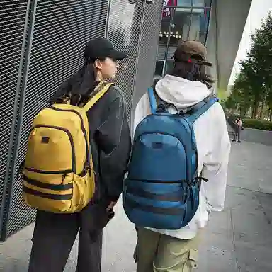 尼格尔 日系双肩包潮酷大学生书包高中生休闲旅行电脑背包大容量 尼龙 男女同款情侣款 多色