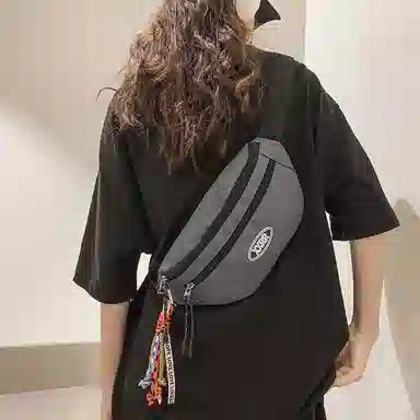 尼格尔手机腰包潮牌男士胸包日系简约轻便尼龙单肩小背包女休闲运动斜挎包男女同款情侣款 多色