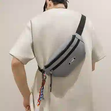 尼格尔手机腰包潮牌男士胸包日系简约轻便尼龙单肩小背包女休闲运动斜挎包男女同款情侣款 多色