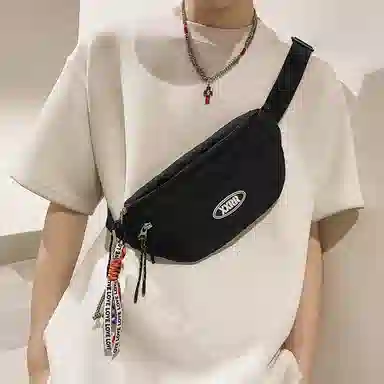 尼格尔手机腰包潮牌男士胸包日系简约轻便尼龙单肩小背包女休闲运动斜挎包男女同款情侣款 多色