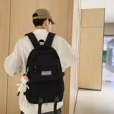 尼格尔 书包男女新款中大学生大容量时尚潮流尼龙双肩包韩版休闲简约背包 男女同款情侣款 多色