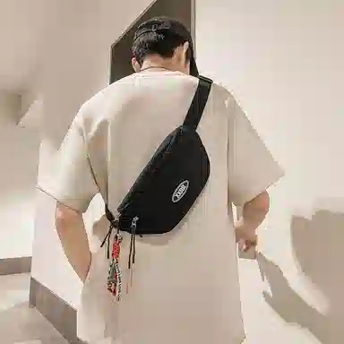 尼格尔手机腰包潮牌男士胸包日系简约轻便尼龙单肩小背包女休闲运动斜挎包男女同款情侣款 多色