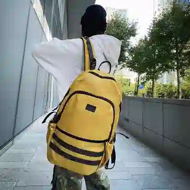 尼格尔 日系双肩包潮酷大学生书包高中生休闲旅行电脑背包大容量 尼龙 男女同款情侣款 多色