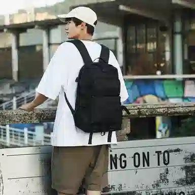 尼格尔日系潮流机能背包男双肩包大容量 尼龙旅行包大中学生书包潮牌休闲男包