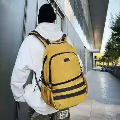 尼格尔 日系双肩包潮酷大学生书包高中生休闲旅行电脑背包大容量 尼龙 男女同款情侣款 多色