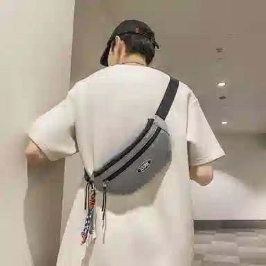 尼格尔手机腰包潮牌男士胸包日系简约轻便尼龙单肩小背包女休闲运动斜挎包男女同款情侣款 多色