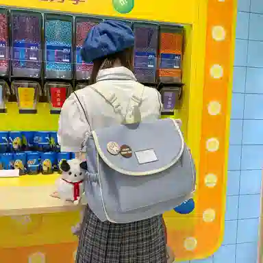 尼格尔 学生斜挎包女生单肩包韩版尼龙初中高中上课补习书包百搭包包 多色