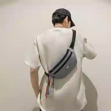 尼格尔手机腰包潮牌男士胸包日系简约轻便尼龙单肩小背包女休闲运动斜挎包男女同款情侣款 多色