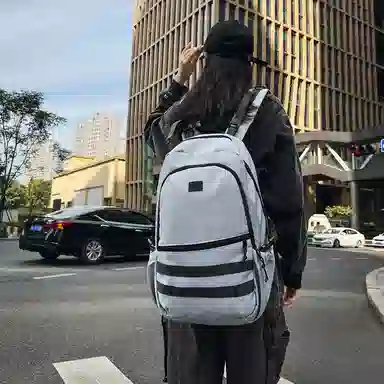 尼格尔 日系双肩包潮酷大学生书包高中生休闲旅行电脑背包大容量 尼龙 男女同款情侣款 多色