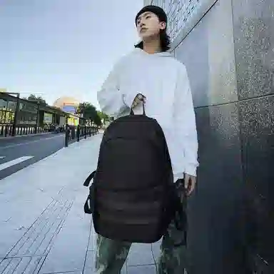 尼格尔 日系双肩包潮酷大学生书包高中生休闲旅行电脑背包大容量 尼龙 男女同款情侣款 多色