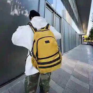 尼格尔 日系双肩包潮酷大学生书包高中生休闲旅行电脑背包大容量 尼龙 男女同款情侣款 多色