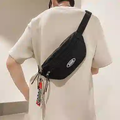 尼格尔手机腰包潮牌男士胸包日系简约轻便尼龙单肩小背包女休闲运动斜挎包男女同款情侣款 多色