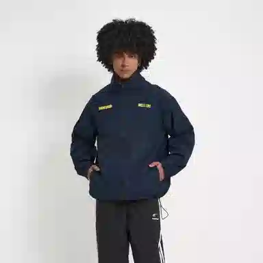 SIMPLE RIMLESS Coach Jacket Navy