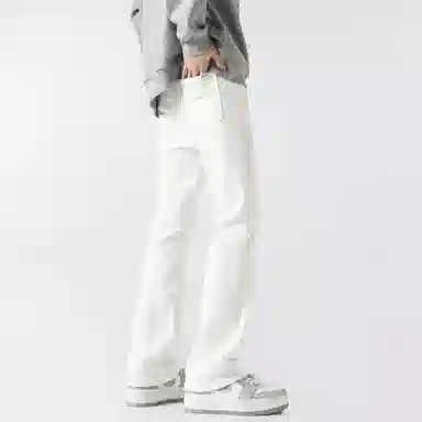 布客行 微喇弯刀美式高街风纯色做旧水洗显高显瘦潮流窄版裤牛仔裤 男女同款