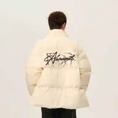 SUNSETMONENT Lightning Letter Puffer Jacket