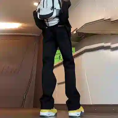 帝狼牛 美式复古高街风莱赛尔微喇弯刀裤 显高显瘦垂感强适合日常通勤牛仔裤 男女同款
