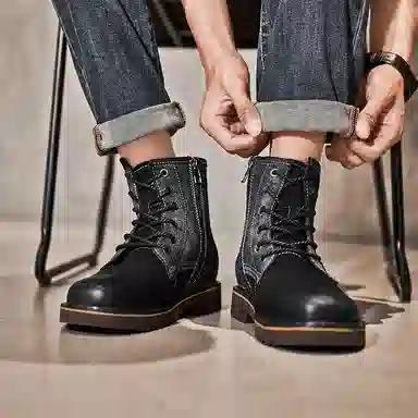 Jeep High Martin Boots Black