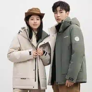 鸭鸭 户外休闲风工装保暖时尚潮流舒适羽绒服 男女同款
