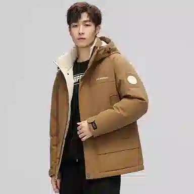 鸭鸭 户外休闲风工装保暖时尚潮流舒适羽绒服 男女同款