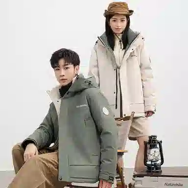 鸭鸭 户外休闲风工装保暖时尚潮流舒适羽绒服 男女同款