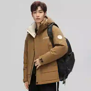 鸭鸭 户外休闲风工装保暖时尚潮流舒适羽绒服 男女同款