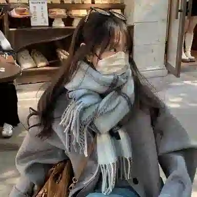 【冬日恋歌】 雅鹿优选 低饱和色系羊毛混纺高品质格纹围巾冬季百搭保暖防寒围脖 男女同款情侣款 绒线围巾 男女同款情侣款