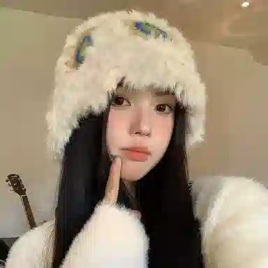 雅鹿优选 兔毛针织渔夫帽女生冬季显脸小秋冬护耳保暖防风毛线帽通勤百搭绒线帽子 兔毛 绒线帽 女款