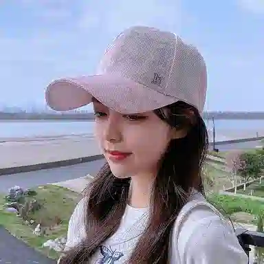 雅鹿优选 韩版大帽檐显脸小印花透气网速干防晒遮阳 聚酯纤维 鸭舌帽 男女同款情侣款