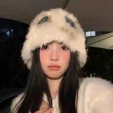 雅鹿优选 兔毛针织渔夫帽女生冬季显脸小秋冬护耳保暖防风毛线帽通勤百搭绒线帽子 兔毛 绒线帽 女款