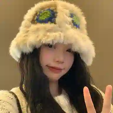 雅鹿优选 兔毛针织渔夫帽女生冬季显脸小秋冬护耳保暖防风毛线帽通勤百搭绒线帽子 兔毛 绒线帽 女款