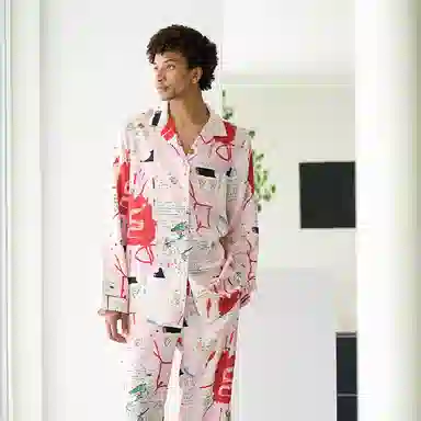 SILKY MIRACLE x BASQUIAT SS24 Pink Pajama Set