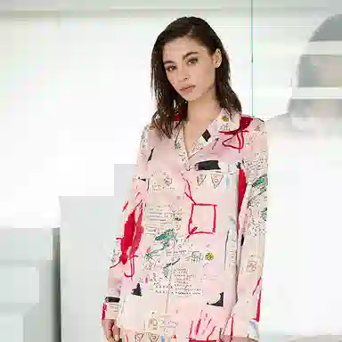 SILKY MIRACLE x BASQUIAT SS24 Pink Pajama Set