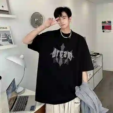 Xu Tailang Cross Letter Print T-Shirt