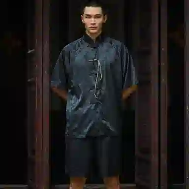 Sanshengliubu Bamboo Jacquard Casual Shorts