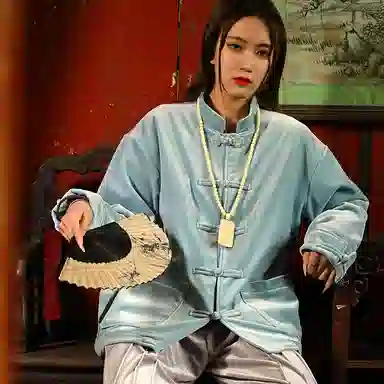 Sanshengliubu Velvet Mandarin Jacket