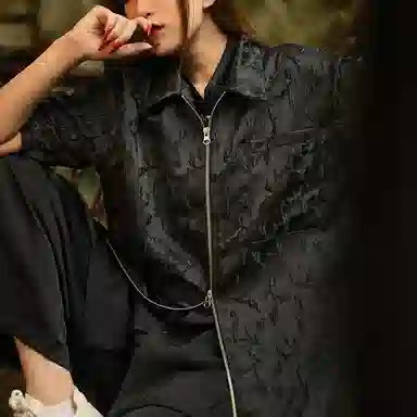 Sanshengliubu Chinesefit Jacquard Zip Shirt